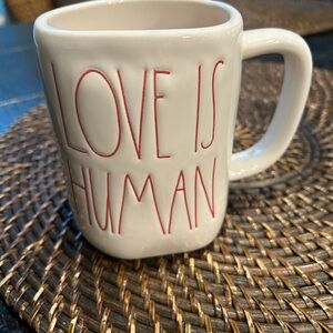White Mug with Red Text